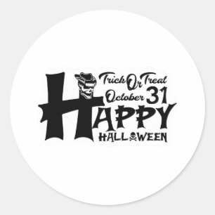 Sticker Rond Trick ou Treat ! 31 octobre - Halloween heureux