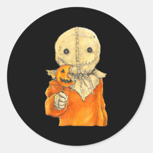 Sticker Rond Trick Ou Treat Cute Skull Halloween 2025 Costume F