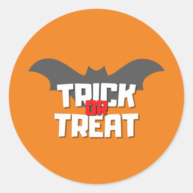 Sticker Rond Trick ou Treat Halloween (Devant)