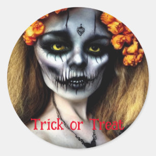 Sticker Rond Trick ou Treat Halloween