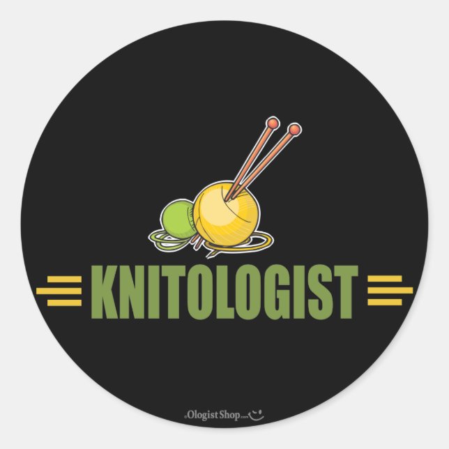 Sticker Rond Tricot humoristique (Devant)
