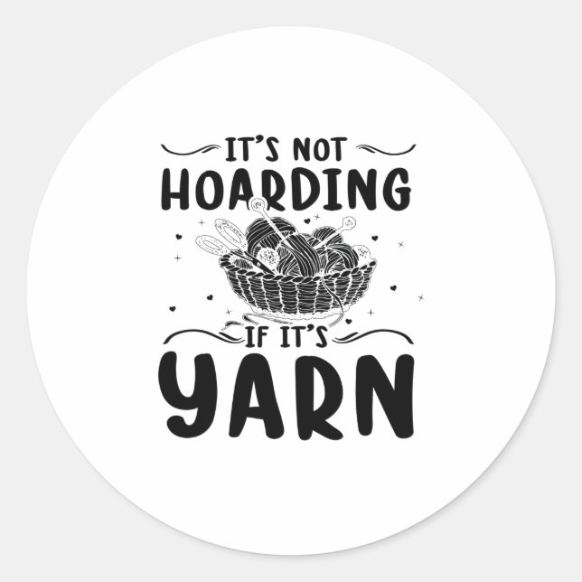 Sticker Rond Tricot | Machine à coudre Knitter Grandma Cadfts (Devant)