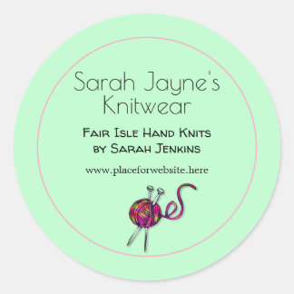 Sticker Rond Tricot Merci commercial - Tags clients