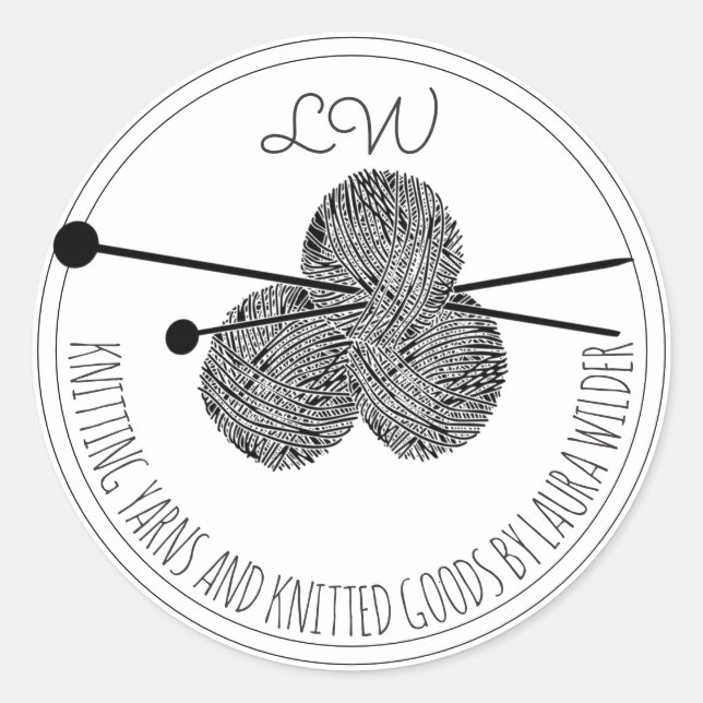 Sticker Rond Tricot Whimsical (Devant)