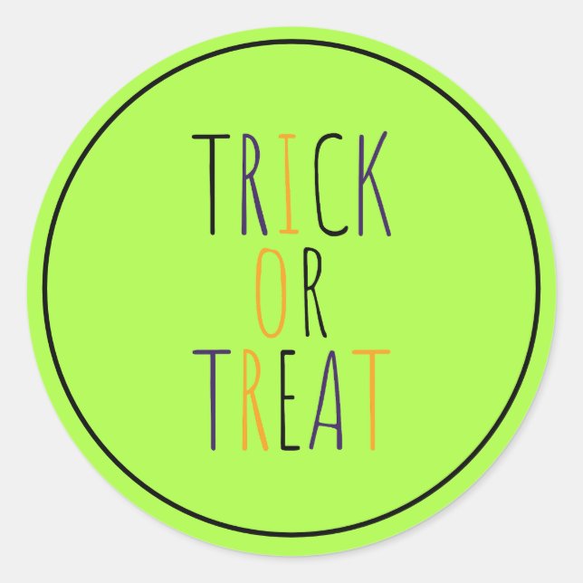 Sticker Rond Tricoter ou traiter (Devant)