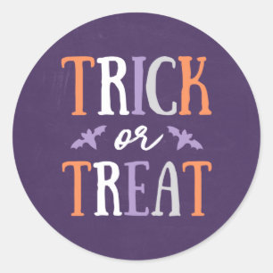 Sticker Rond Tricoter ou traiter Halloween