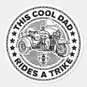 Sticker Rond Trike cool papa