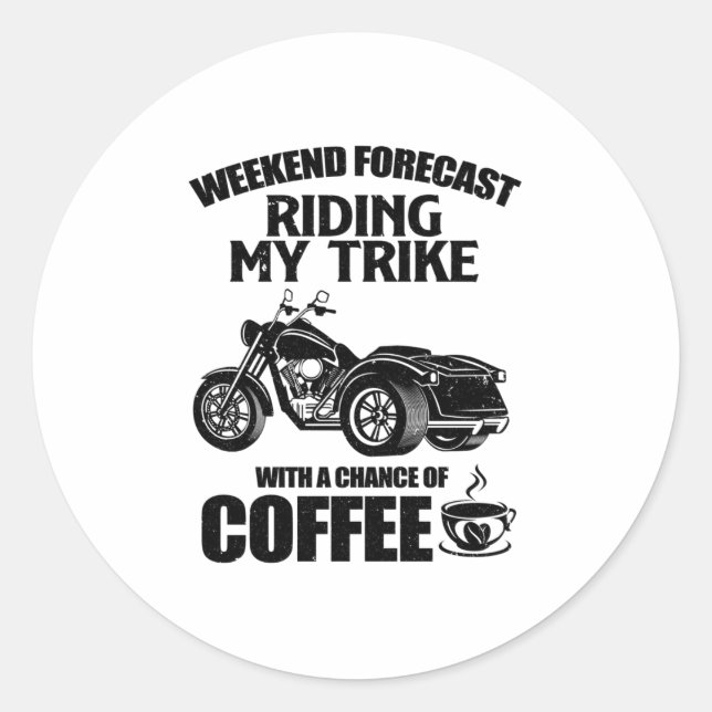 Sticker Rond Trike gifts | Triker motorcycle trikes sayings (Devant)