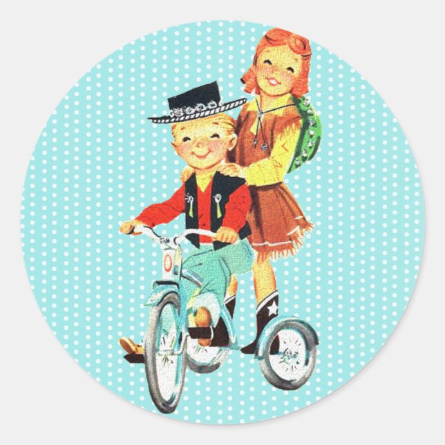 Sticker Rond Trike vintage (Devant)