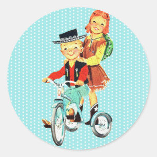 Sticker Rond Trike vintage