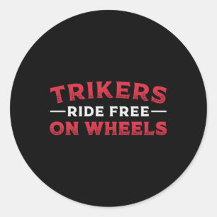 Sticker Rond Triker Trikers Circuler Gratuitement Sur Roues Mot
