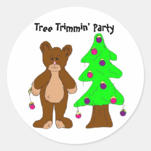 Sticker Rond Trimming Party Arbre