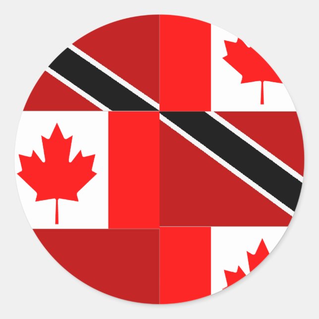 Sticker Rond Trinidadien-Canadien (Devant)