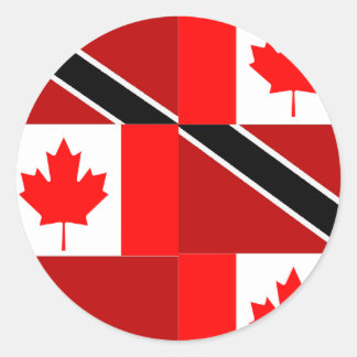 Sticker Rond Trinidadien-Canadien
