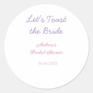 Sticker Rond trinquons à la mariée enterrement de vie de jeune 