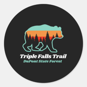 Sticker Rond Triple Falls Trail Dupont State Forest Bear Souven