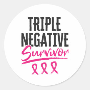 Sticker Rond Triple survivant négatif TNBC Cancer du sein