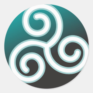 Sticker Rond Triskele Celtic Spiral