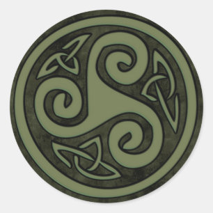 Sticker Rond Triskele celtique ou Triskelion