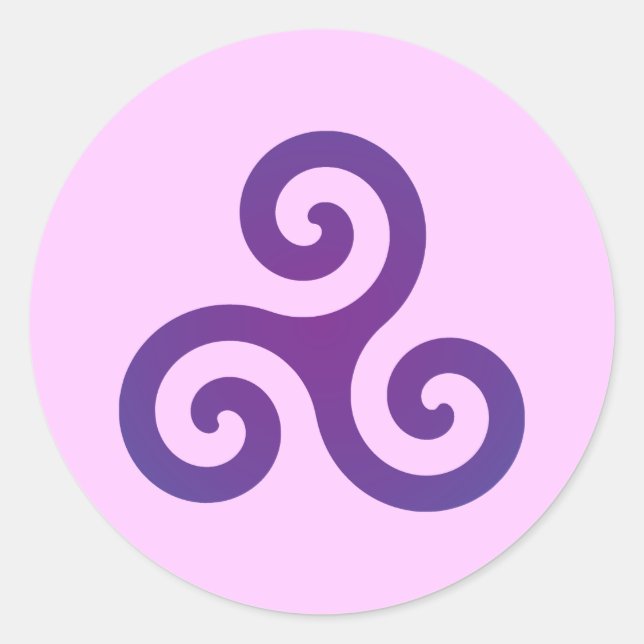 Sticker Rond Triskele Violet (Devant)