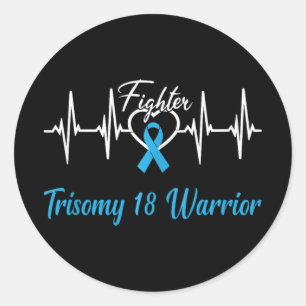 Sticker Rond Trisomie 18 Sensibilisation Guerrier battement de 