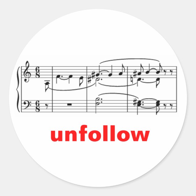 Sticker Rond Tristan Chord se désabonner (Devant)
