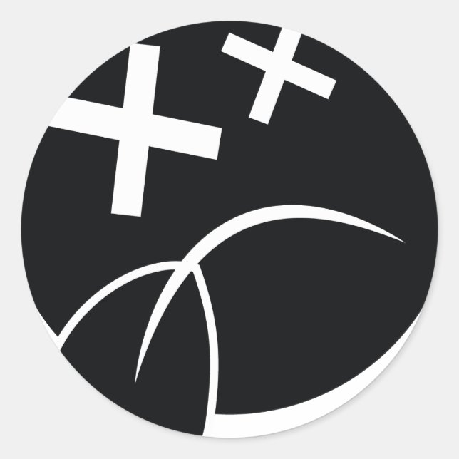 Sticker Rond Triste visage (Devant)