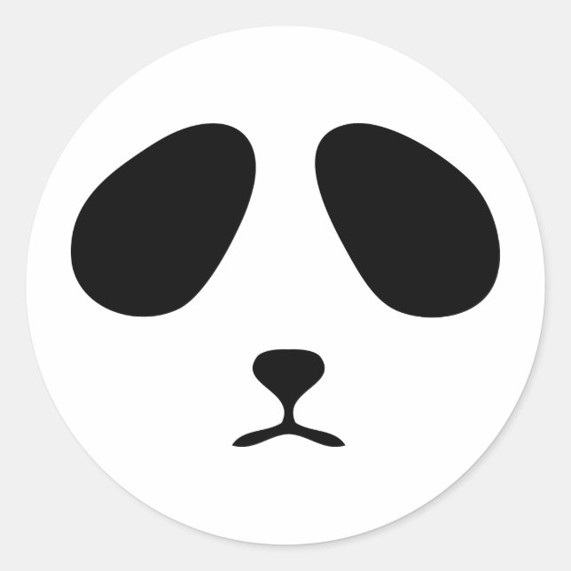 Sticker Rond Triste visage de panda (Devant)