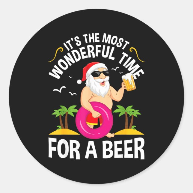 Sticker Rond Trocal Christmas It's The Most Wonderful Time For  (Devant)