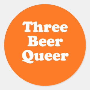 Sticker Rond Trois Bières Queer
