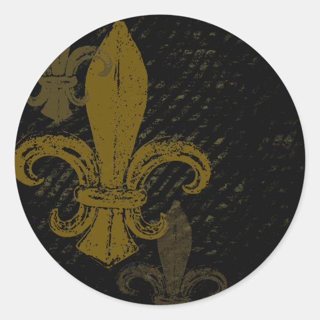 Sticker Rond Trois Fleur De Lis (Devant)