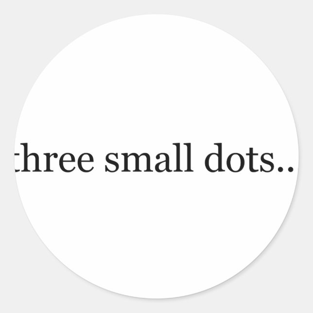 Sticker Rond trois petits points (Devant)