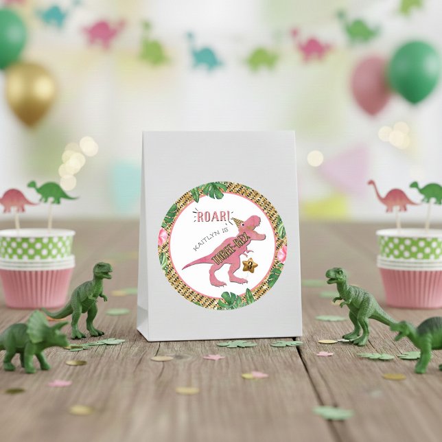 Sticker Rond Trois Rex Dinosaur 3e Anniversaire Classic Stic Ro (Créateur téléchargé)