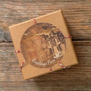 Sticker Rond Trois rois Petroglyph Mcconkie Ranch Utah