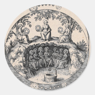 Sticker Rond Trois soeurs de l'alchimie