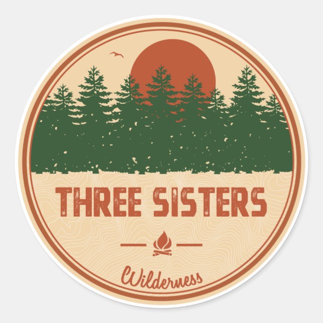 Sticker Rond Trois Soeurs Wilderness (Devant)