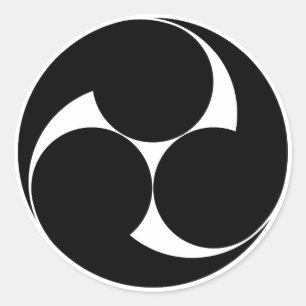 Sticker Rond Trois tourbillons dans le sens des aiguilles d'une