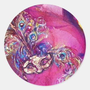 Sticker Rond TROISIÈME MASQUE/ Mascarade vénitienne