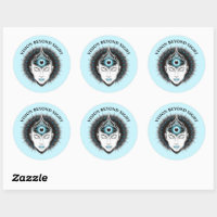 Sticker rond troisième oeil