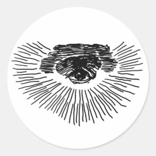 Sticker Rond Troisième oeil