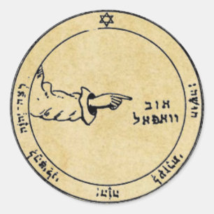 Sticker Rond Troisième Pentacle de la Lune