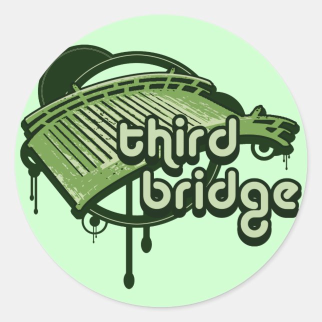 Sticker Rond troisième pont. green&forest. (Devant)