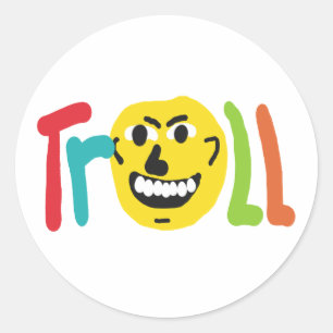 Sticker Rond Troll