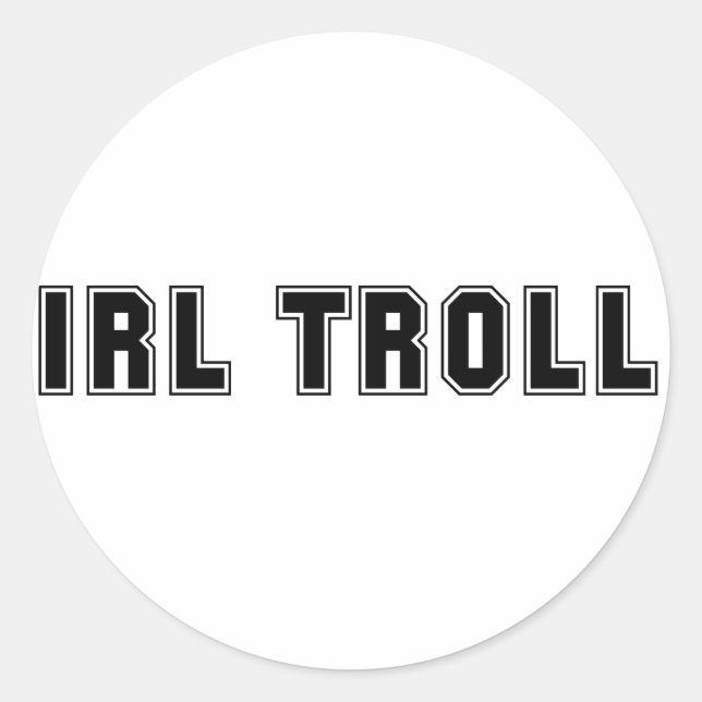 Sticker Rond Troll IRL (Devant)