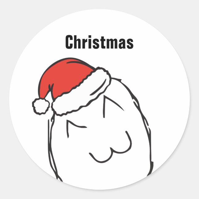 Sticker Rond Troll Le Me Memes NAIVE ÉDITABLE noël (Devant)