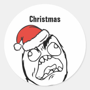 Sticker Rond Troll Le Moi Memes éditable Noël