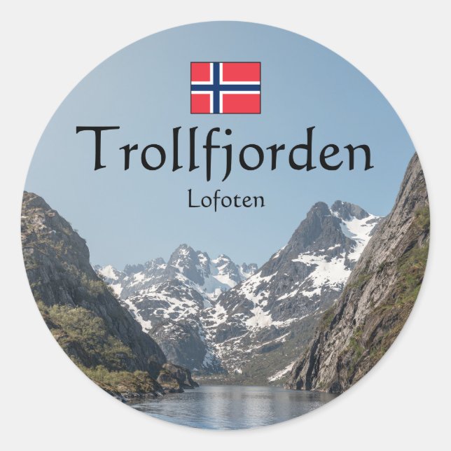 Sticker Rond Trollfjord (Devant)
