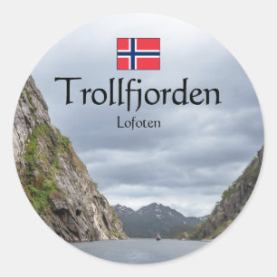Sticker Rond Trollfjord Lofoten