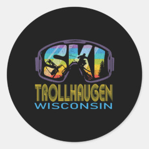 Sticker Rond Trollhaugen ski Wisconsin vacances de ski _1
