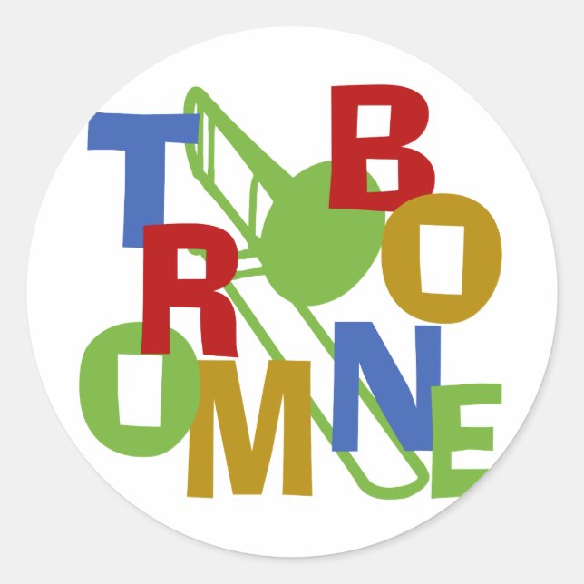Sticker Rond Trombone (Devant)